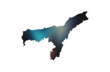 gradient icon of assam map png, assam india map transparent png