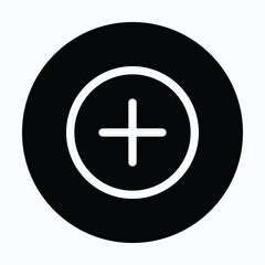 Add Circular Icon For User Interface, Isolated Vector Icon.