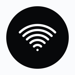 Wi fi Circular Icon For User Interface, Isolated Vector Icon.