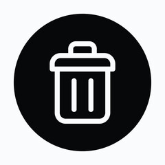 Delete Circular Icon For User Interface, Isolated Vector Icon.
