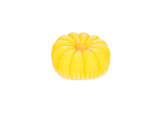 Cool in the form of a flower of rice flour isolated on a white background