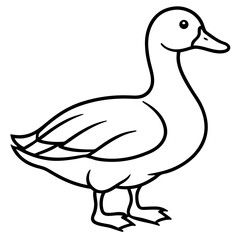Duckie line art vector