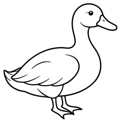 Duckie line art vector