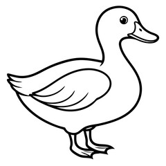 Duckie line art vector