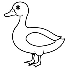 Duckie line art vector