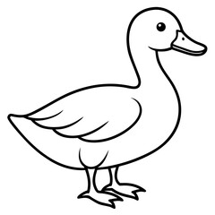 Duckie line art vector