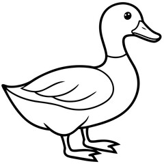 Duckie line art vector