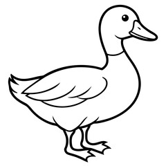 Duckie line art vector