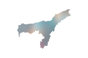gradient icon of assam map png, assam india map transparent png
