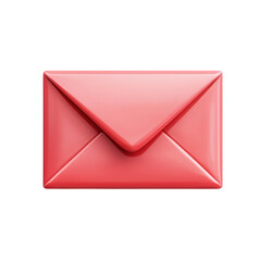 Coral Envelope Icon Email Communication Digital Notification Message on transparent background