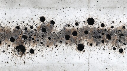 Concrete Wall with Damage and Holes