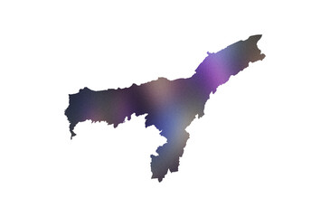 gradient icon of assam map png, assam india map transparent png