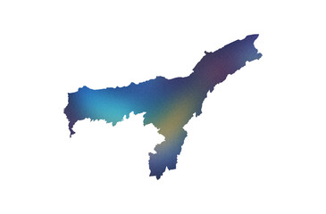 gradient icon of assam map png, assam india map transparent png