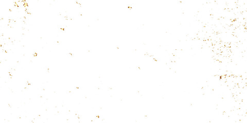 Abstract doted and confetti golden glitter and dust particles splatter on transparent background. Dust golden grunge background. Vector illustration.