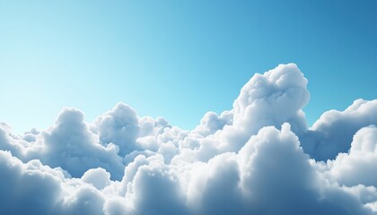 Clear Blue Sky With Fluffy Clouds: An Expansive View Of The Clear Blue Sky And Clouds, A Stunning Sight Of The Sky.