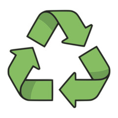 Obraz premium Recycle sign vector illustration, Set of packaging products symbols, packaging labels, information sign of recycling, cycle green symbols, Recycle icon symbol, Recycling and rotation arrow icon pack.