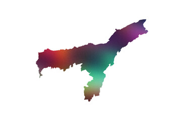 gradient icon of assam map png, assam india map transparent png