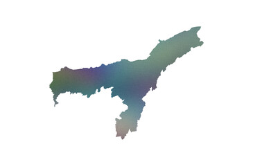 gradient icon of assam map png, assam india map transparent png