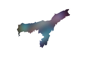 gradient icon of assam map png, assam india map transparent png 