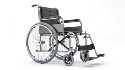Fototapeta premium Modern wheelchair with large spoked wheels on a white background