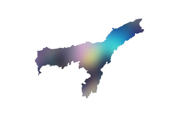 gradient icon of assam map png, assam india map transparent png 