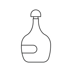 wine lineal icon with white background vector stock illustration