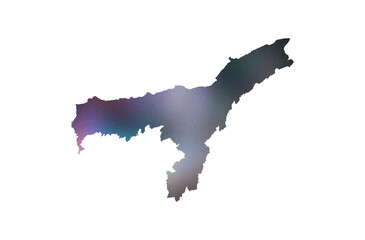 gradient icon of assam map png, assam india map transparent png 