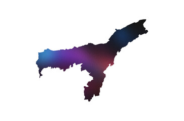 gradient icon of assam map png, assam india map transparent png 