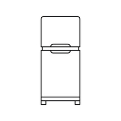 fridge lineal icon with white background vector stock illustration