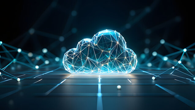 Abstract cloud computing network interface for global data storage and digital infrastructure management in modern enterprise environments