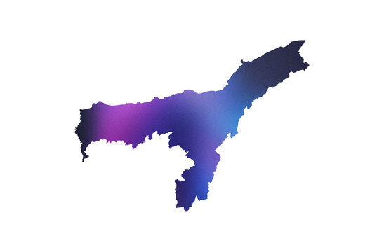 gradient icon of assam map png, assam india map transparent png 