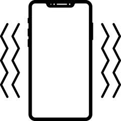 Phone ring with vibration icons. Smartphone sound profile, ringtone symbols, and vibration mode icon set for app and ui. Transparent PNG and vector illustration.