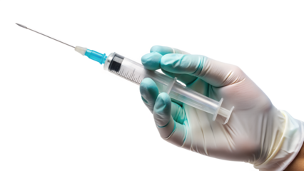 hand holding syringe