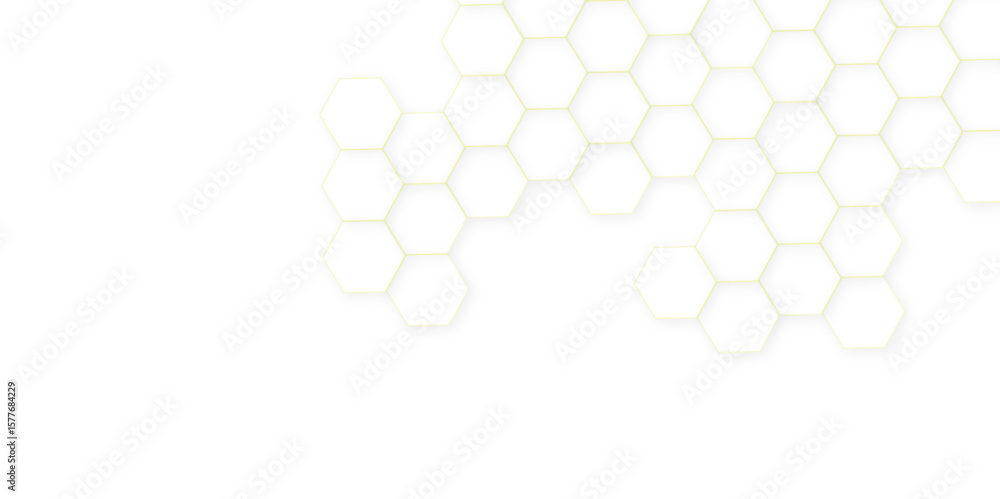 Poster abstract white hexagon concept background. seamless pattern with hexagon. hexagonal white hexagons h