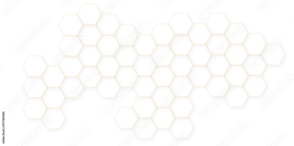 Poster abstract white hexagon concept background. seamless pattern with hexagon. hexagonal white hexagons h