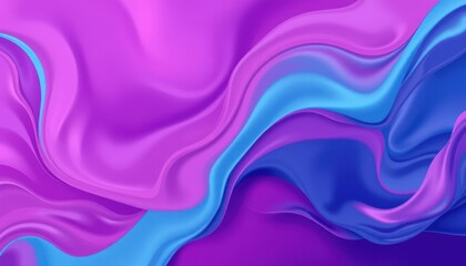 Obraz premium Abstract Colorful Fluid Background in Purple and Blue Tones with Smooth Wavy Lines