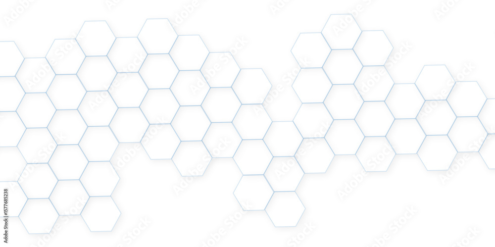 Poster abstract white hexagon concept background. seamless pattern with hexagon. hexagonal white hexagons h