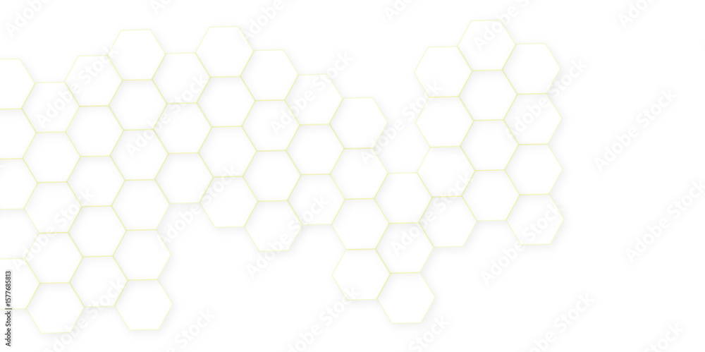 Poster abstract white hexagon concept background. seamless pattern with hexagon. hexagonal white hexagons h
