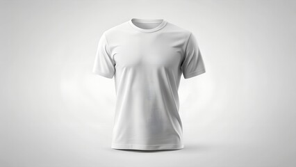 A blank white tshirt isolated on white background, perfect for showcasing your designs