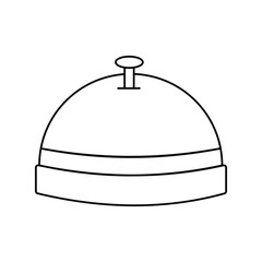 reception desk bell lineal icon with white background vector stock illustration