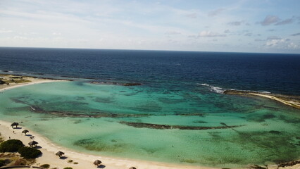 aerial view of the sea and the coast