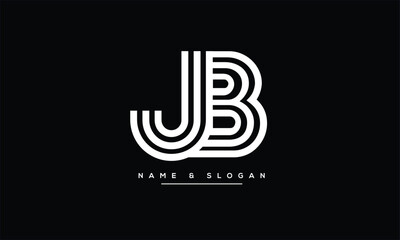 JB, BJ, J, B Abstract Letters Logo Monogram © grafic.ustani