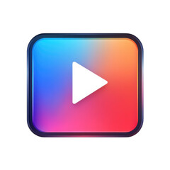 Play Button Icon Vector Illustration Multimedia Sign Colorful Modern on transparent background