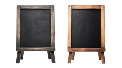 Chalk board signage designed in a classic or rustic style, isolated on a transparent background, perfect for cafés, restaurants, event promotions, menu boards, or decorative signage in creative projec