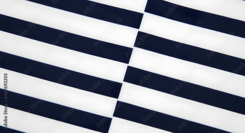 Poster a close up of alternating navy blue and white horizontal stripes creating an abstract pattern design