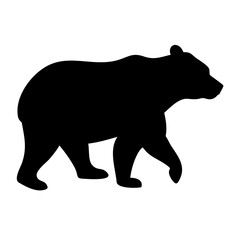 polar bear silhouette vector on white background