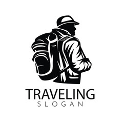 Traveling, travelling,, tour logo