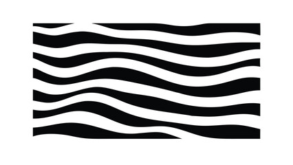 Zebra Skin Seamless Vector Pattern. Abstract Animal Print Background. Black and White Stripe Texture
