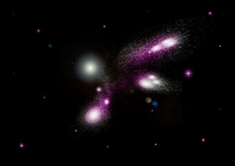 galaxy in a free space.