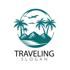 Fototapeta premium Traveling, travelling,, tour logo